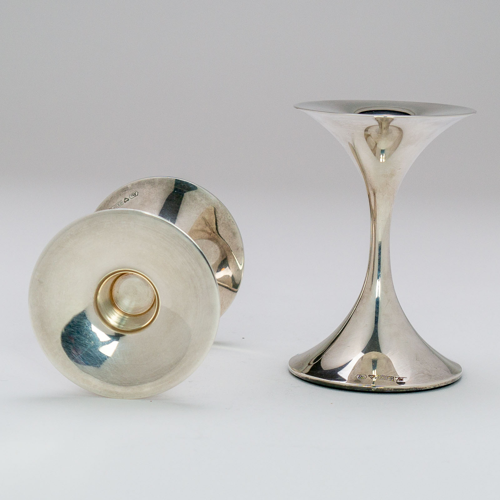 Tapio Wirkkala Silver "Trumpetti Candlesticks Kultakeskus