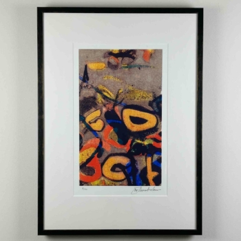 John Chamberlain – “Bozo” – lithograph 1990, professionally framed