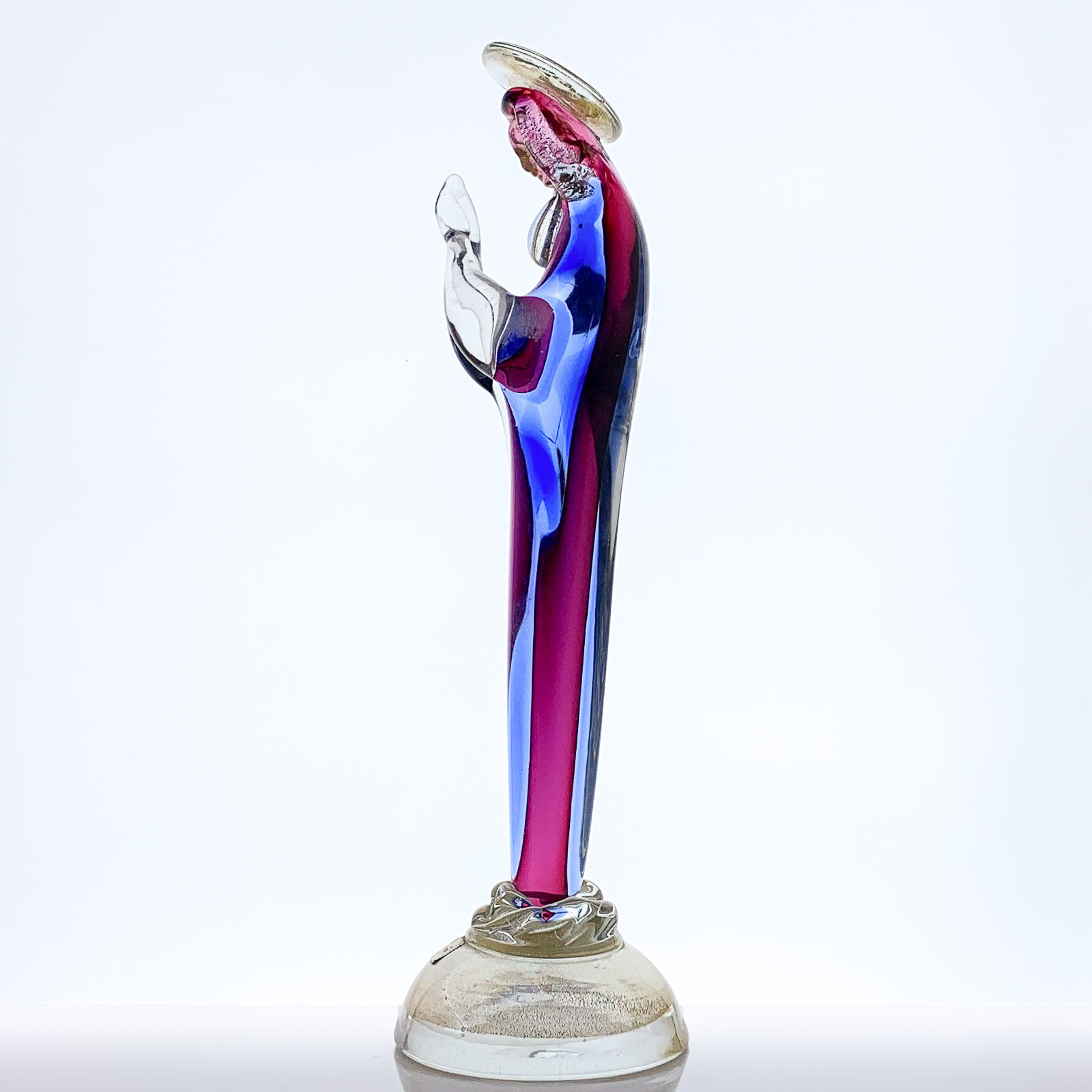 Seguso Dalla Venezia - A tall multicoloured glass figure of "the Madonna", Murano, Venice ca. 1957