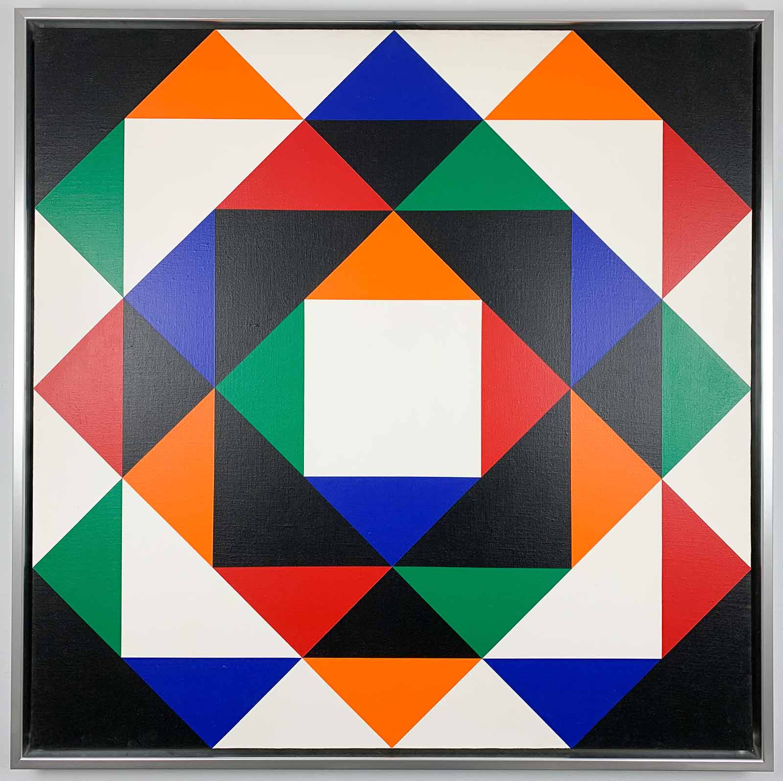 Hans Jørgen Hvid - Geometric abstract composition - Acrylic on canvas
