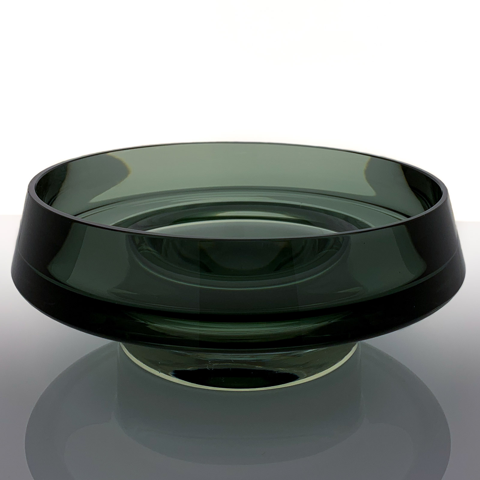 Kaj Franck - Large green and clear glass art-object, model KF 261 - Nuutajärvi-Notsjö Finland, 1961