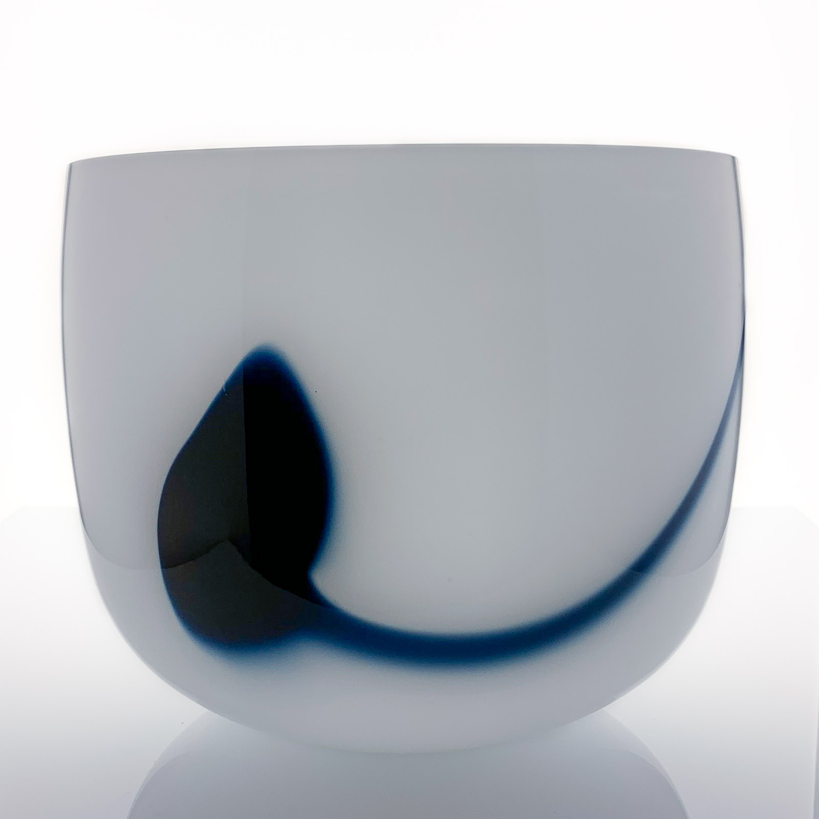 Timo Sarpaneva - glass art-object "Blues" - Iittala, Finland 1985