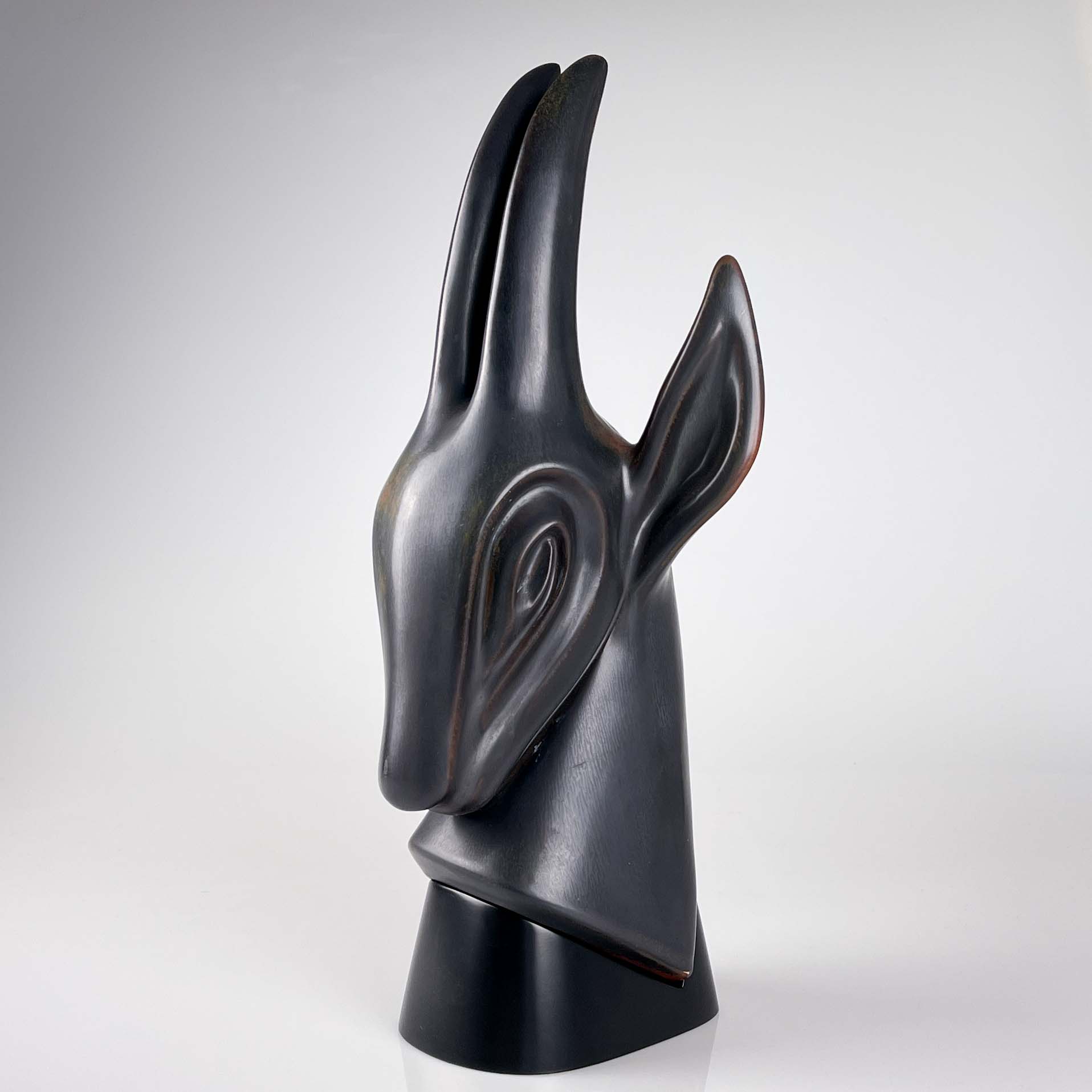 Gunnar Nylund - A large glazed stoneware sculpture of an Antilope - Rörstrand, Sweden ca. 1955