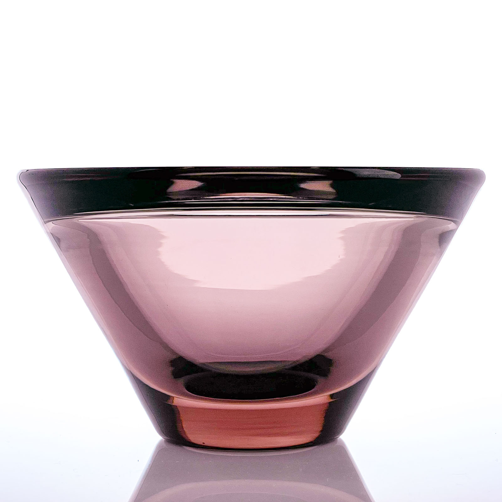 Oiva Toikka, Lilac glass Art-object, model OT24, Nuutajärvi-Notsjö 1965-1967