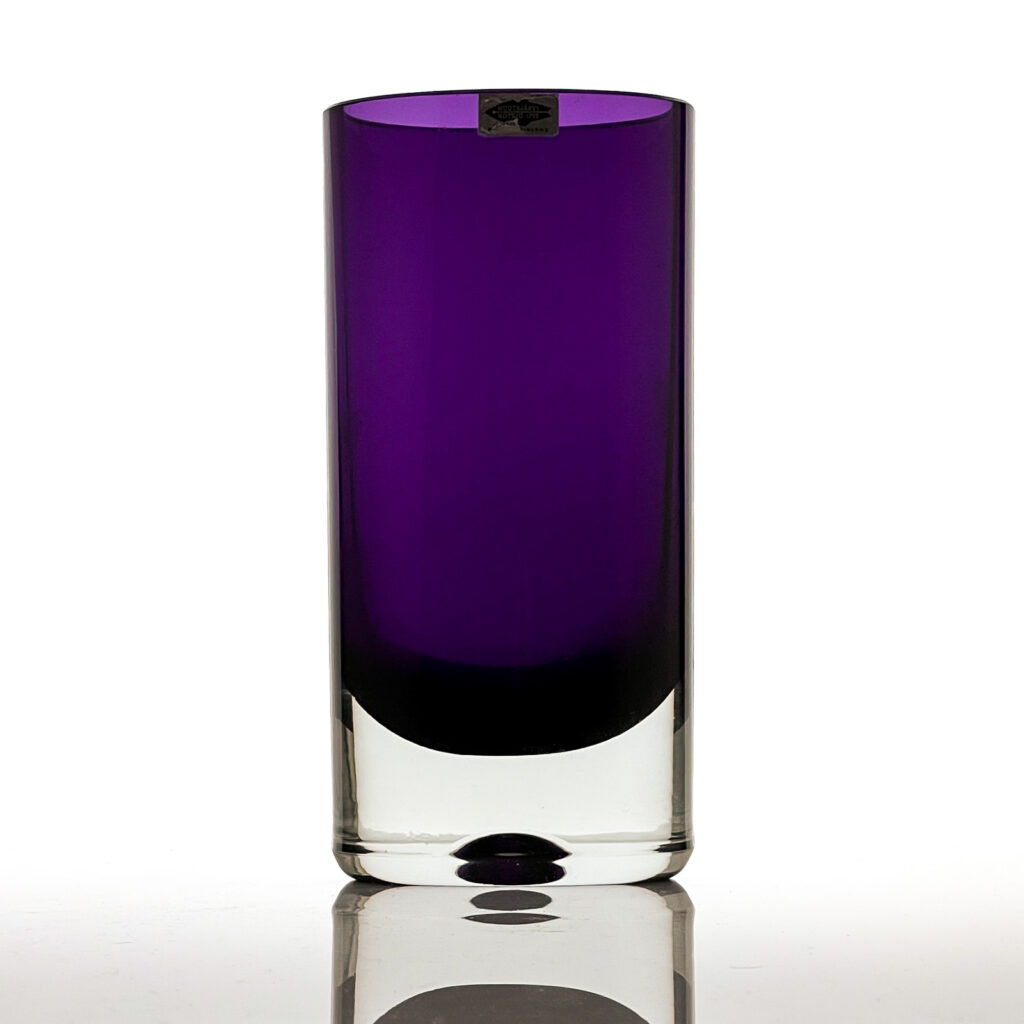 Kaj Franck - A purple and clear glass art-object, model KF 295 - Nuutajärvi-Notsjö Finland, ca. 1965