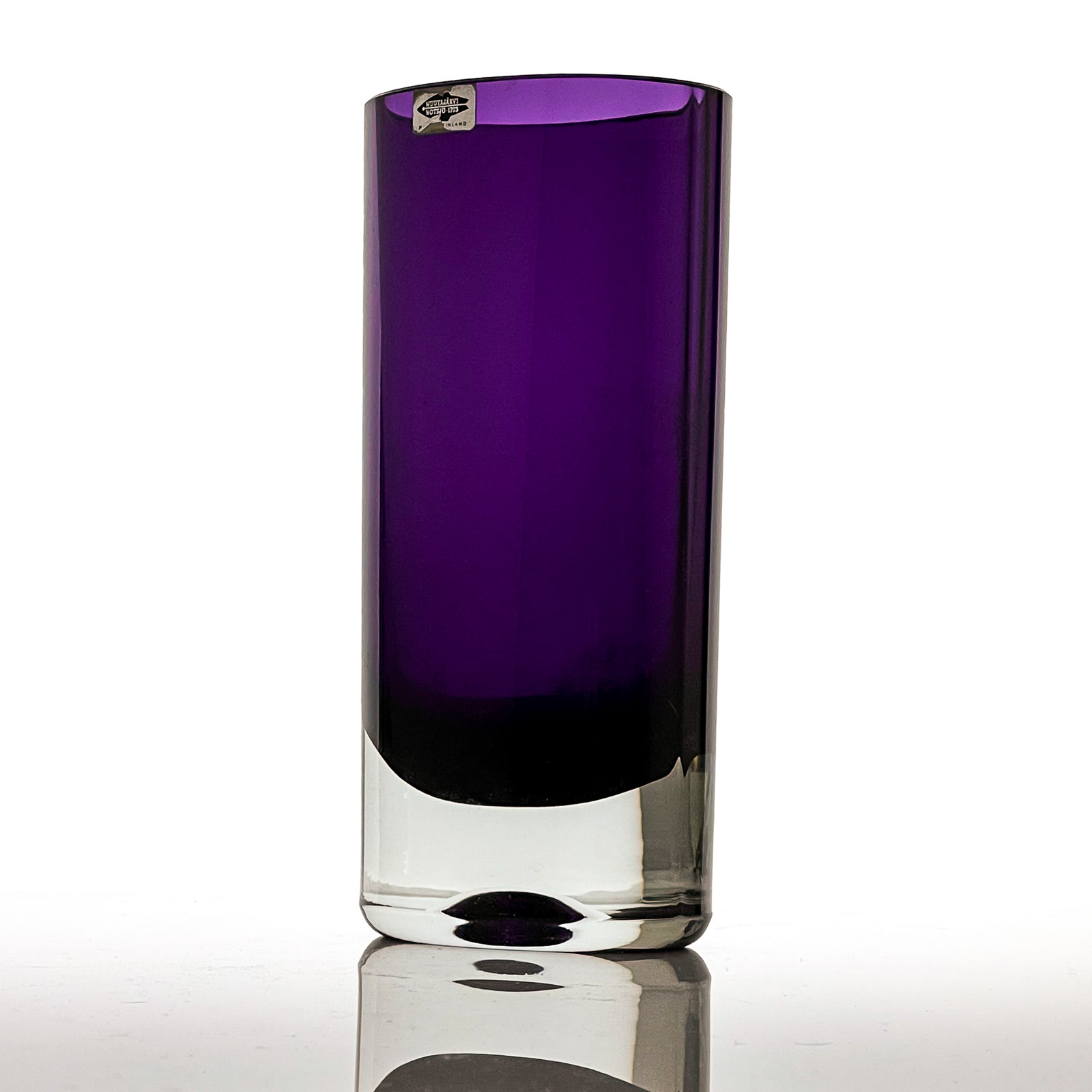 Kaj Franck - A purple and clear glass art-object, model KF 295 - Nuutajärvi-Notsjö Finland, ca. 1965
