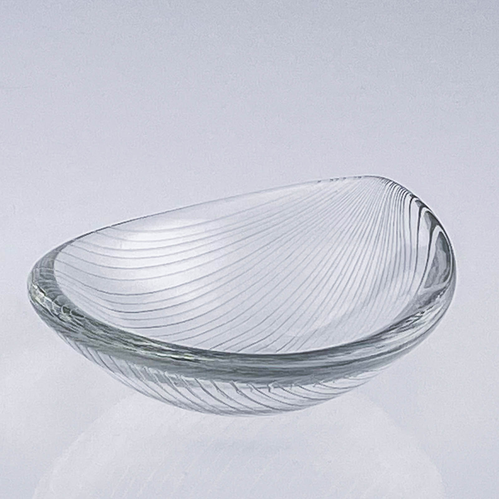 Tapio Wirkkala - Two Crystal, line cut Art-Objects, models 3336 & 3268 - Iittala, Finland ca. 1955