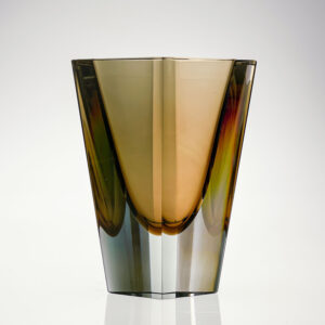 Kaj Franck - A glass Art-object "Prisma", model KF 215 in brown and grey hues - Nuutajärvi-Notsjö Finland circa 1965