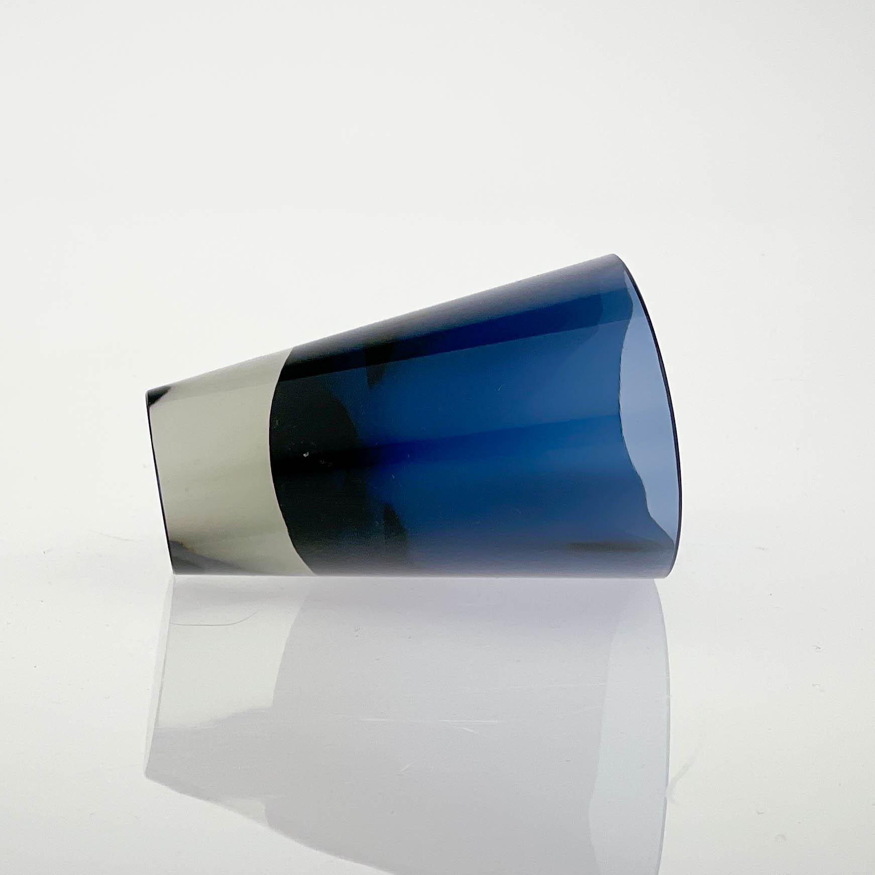 Kaj Franck - Clear and blue glass art-object, model KF234 - Nuutajärvi-Notsjö Finland 1962