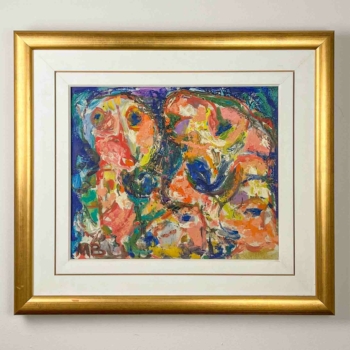 Mogens Balle – Composition (figures) circa 1958 – oil on canvas, framed