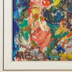 Mogens Balle - Composition (figures) circa 1958 - oil on canvas, framed