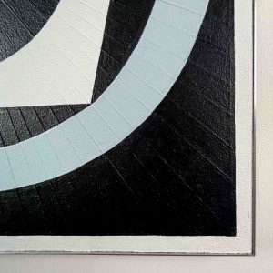 Pieter de Haard - "Compositie XIV" (Variation Pentagram) 1978/1988 - oil and yarn on board