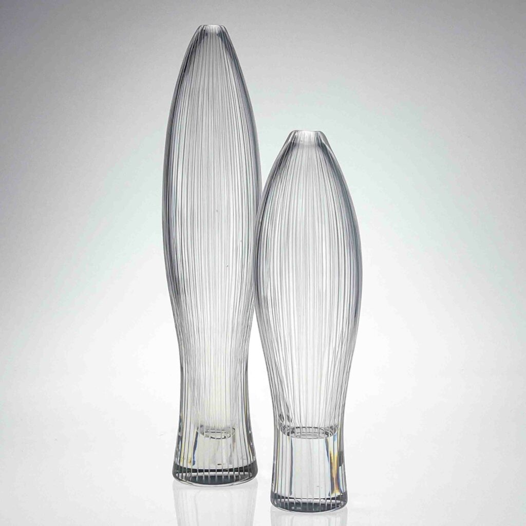 Tapio Wirkkala - A rare set of both sizes crystal Art-object, model 3561 - Iittala, Finland circa 1955