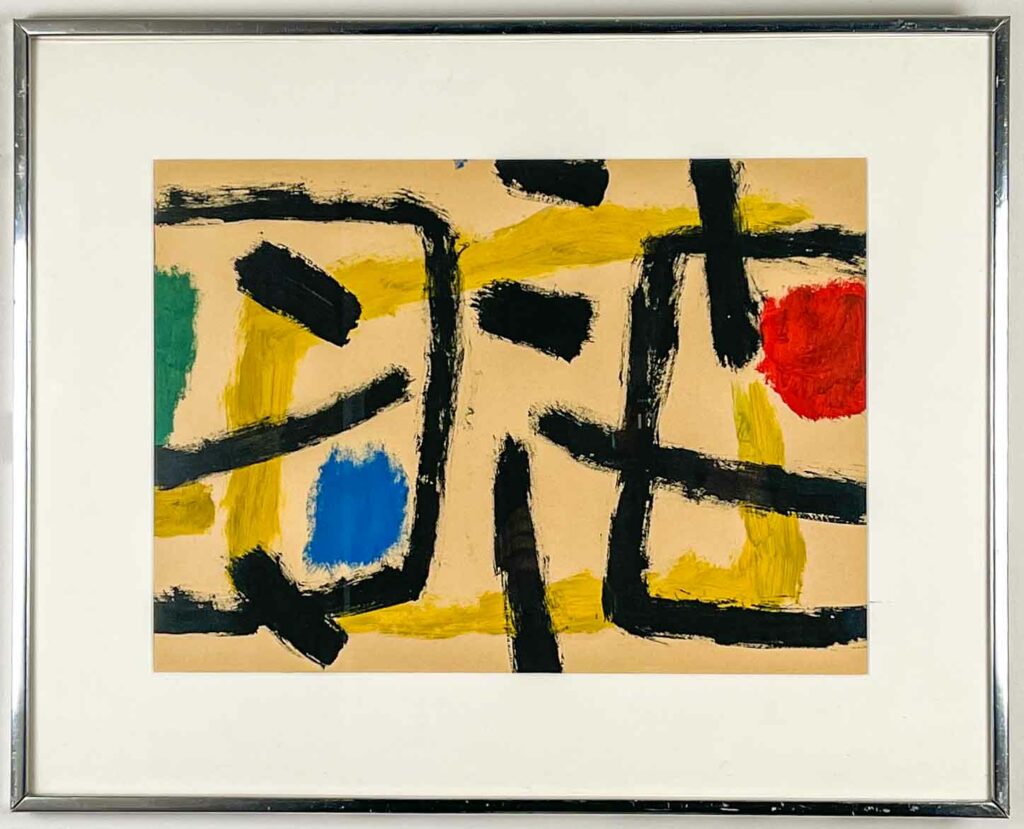 Willem Hussem - Untitled, circa 1960 - Gouache on paper, framed