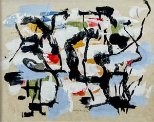 Willy Boers "Untitled", 1953 - gouache on paper, professionally framed, museumglass