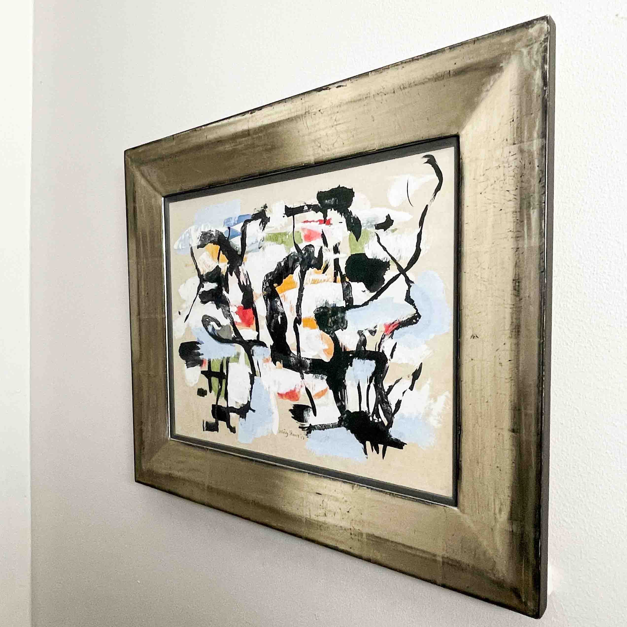 Willy Boers "Untitled", 1953 - gouache on paper, professionally framed, museumglass