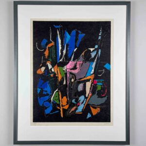 André Lanskoy – Abstract composition, lithograph on Arches paper ca. 1965 – framed, museumglass