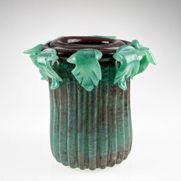 Bernard Heesen - Freeblown Column Vase with Acanthus leaves, Unica 2003 – De Oude Horn