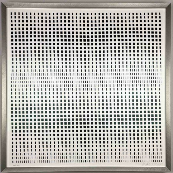 François Morellet - "Trames" 1970 - silkscreen on wove paper, framed museumglass