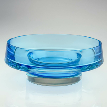 Kaj Franck – A large topaz-blue and clear glass art-object, model KF261 – Nuutajärvi-Notsjö, Finland circa 1965