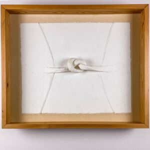 Shinkichi Tajiri - "Overhand Knot no. 2" 1986 - papier-mâché / cotton on paper, original frame