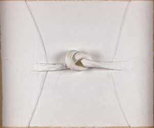 Shinkichi Tajiri - "Overhand Knot no. 2" 1986 - papier-mâché / cotton on paper, original frame