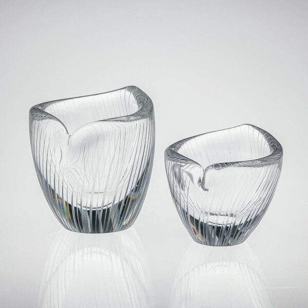 Tapio Wirkkala - Crystal Art-object, Model 3132 in two sizes - Iittala Finland 1954 & 1957