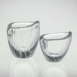 Tapio Wirkkala - Crystal Art-object, Model 3132 in two sizes - Iittala Finland 1954 & 1957