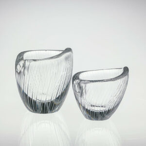 Tapio Wirkkala - Crystal Art-object, Model 3132 in two sizes - Iittala Finland 1954 & 1957