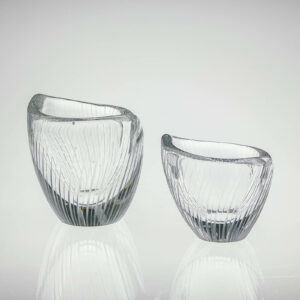 Tapio Wirkkala - Crystal Art-object, Model 3132 in two sizes - Iittala Finland 1954 & 1957