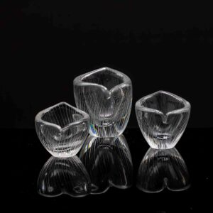 Tapio Wirkkala - Crystal Art-object, Model 3132 in three sizes - Iittala Finland 1954 & 1957