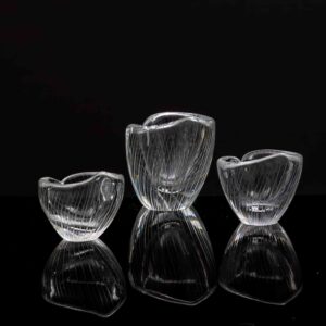 Tapio Wirkkala - Crystal Art-object, Model 3132 in three sizes - Iittala Finland 1954 & 1957