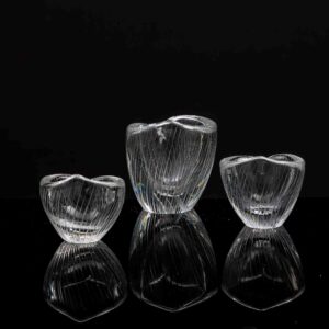 Tapio Wirkkala - Crystal Art-object, Model 3132 in three sizes - Iittala Finland 1954 & 1957