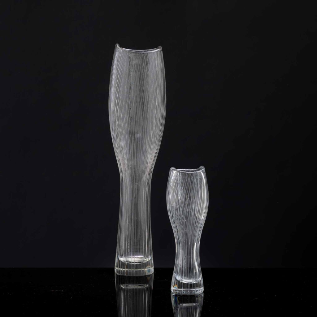 Tapio Wirkkala - A set of both sizes crystal art-object, model 3545 - Iittala Finland 1957 & 1958