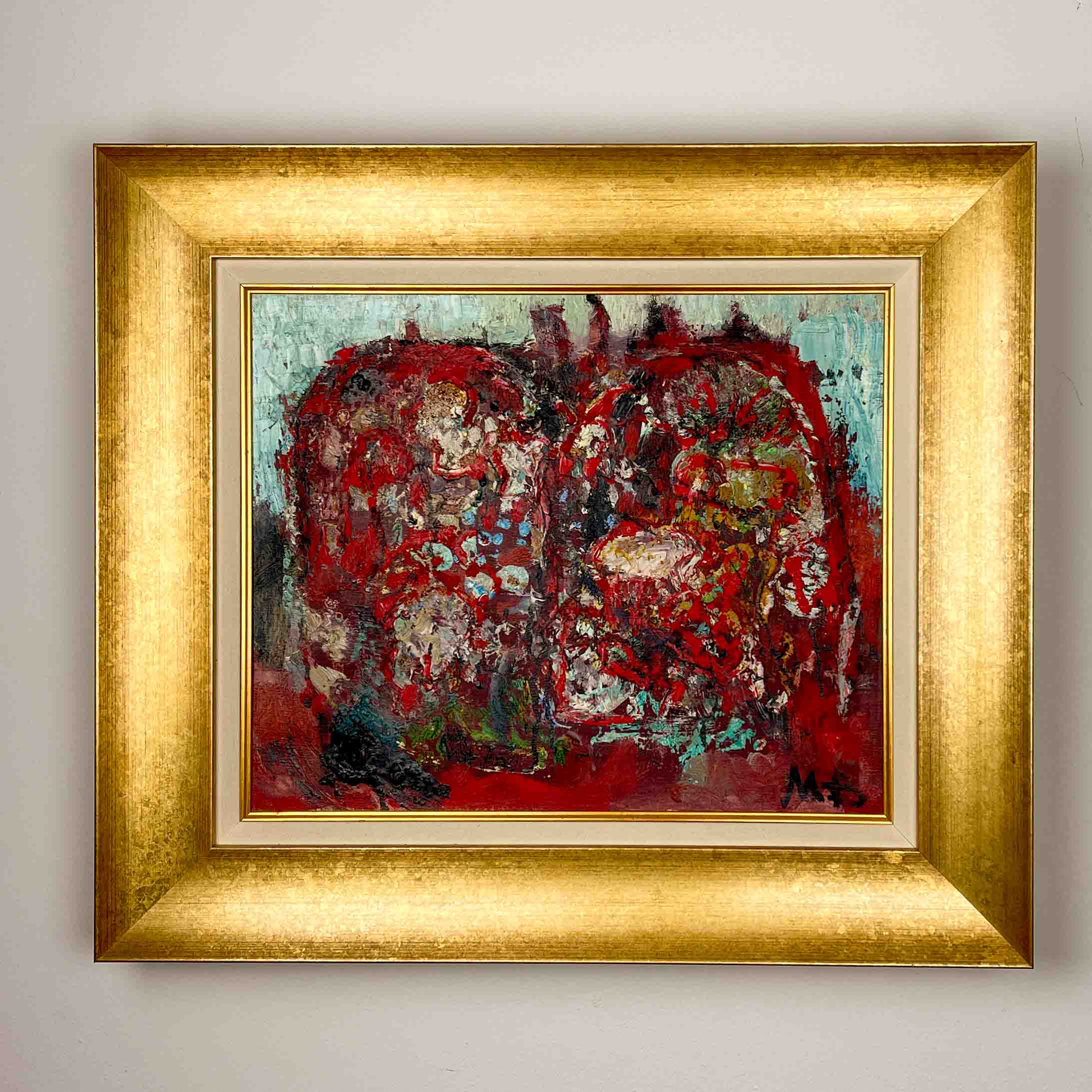 Mogens Balle - Composition,1967 - oil on canvas, framed