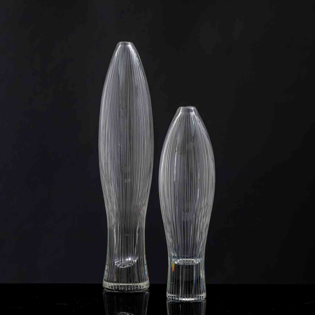 Tapio Wirkkala - A rare set of both sizes crystal Art-object, model 3561 - Iittala, Finland circa 1955