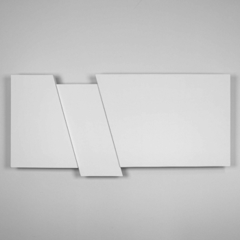 Lars-Erik Falk – “Relief in white no. 63”, 1981 – painted wood and multiplex