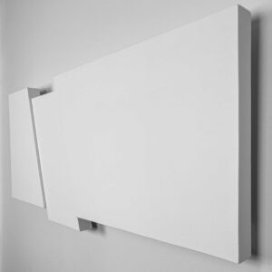 Lars-Erik Falk - "Relief in white no. 63", 1981 - painted wood and multiplex - Van Kerkhoff Art