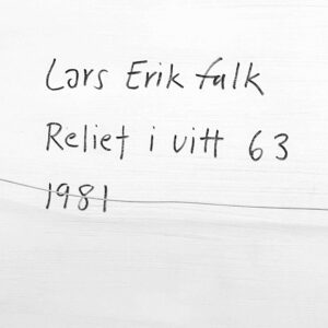 Lars-Erik Falk - "Relief in white no. 63", 1981 - painted wood and multiplex - Van Kerkhoff Art