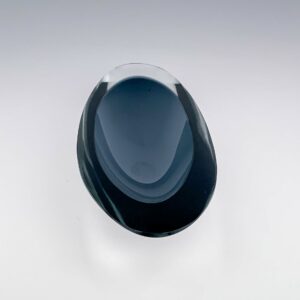 Kaj Franck - A blue and clear glass art-object "Lansetti" (Lancet), model KF219 - Nuutajärvi-Notsjö, Finland 1957