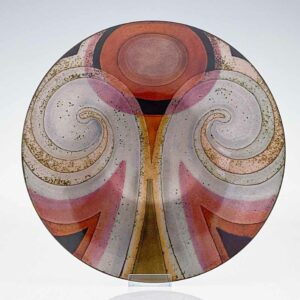 Saara Hopea - A multicoloured enameled copper plate - 1960's or 1970's