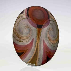 Saara Hopea - A multicoloured enameled copper plate - 1960's or 1970's