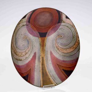 Saara Hopea - A multicoloured enameled copper plate - 1960's or 1970's