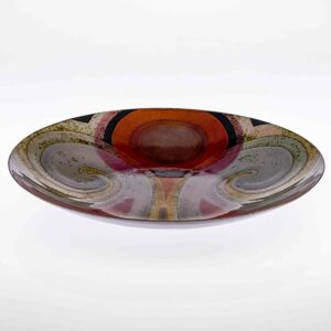 Saara Hopea - A multicoloured enameled copper plate - 1960's or 1970's