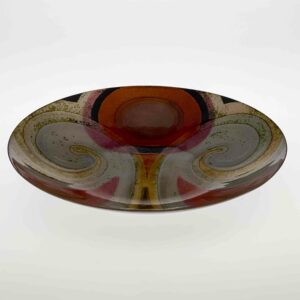 Saara Hopea - A multicoloured enameled copper plate - 1960's or 1970's