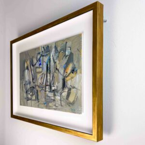 Louis Nallard, “Interior”, circa 1955 – oil on cardboard, professionally framed