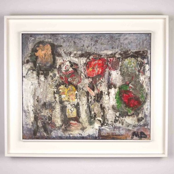 Mogens Balle - "Figures", 1965 - oil on canvas, professionally framed