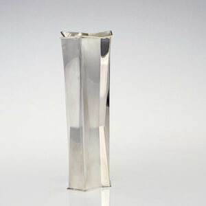 Tapio Wirkkala - Scandinavian Modern silver vase, model TW226, Handmade to Order - Kultakeskus, Finland 1985