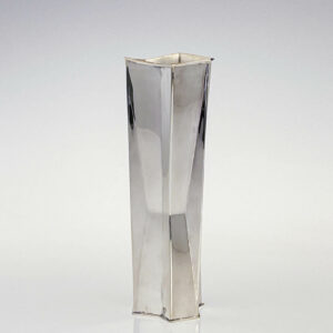 Tapio Wirkkala - Scandinavian Modern silver vase, model TW226, Handmade to Order - Kultakeskus, Finland 1985