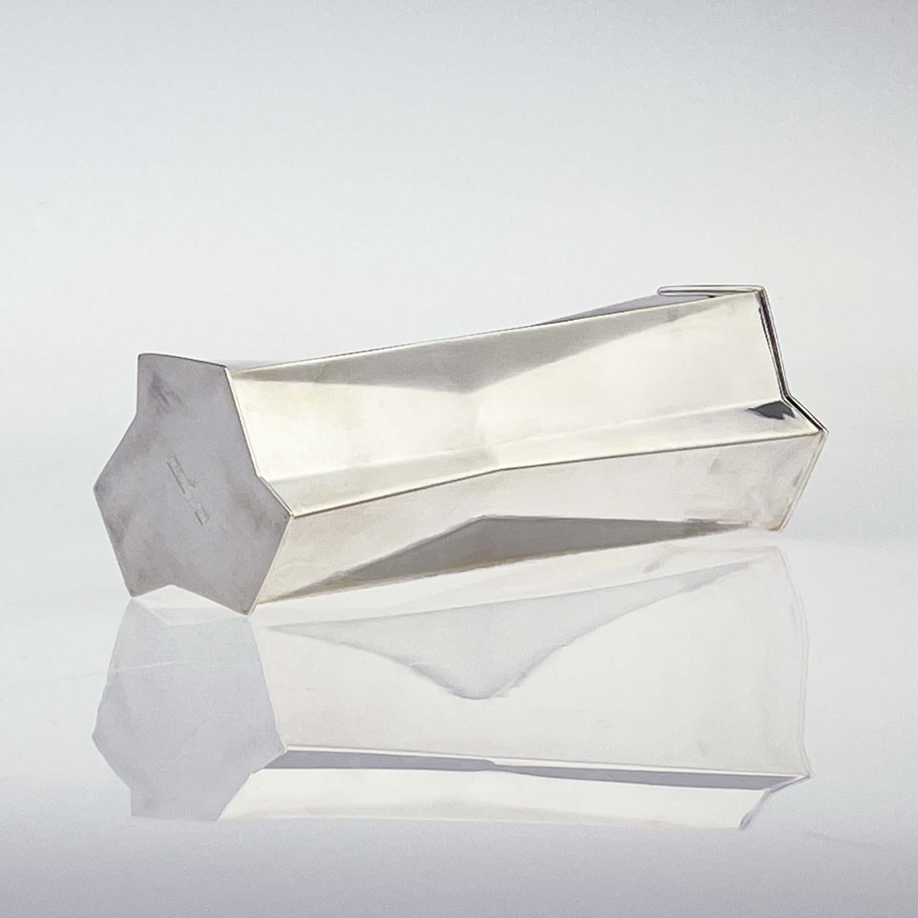 Tapio Wirkkala – Scandinavian Modern silver vase, model TW226, Handmade to Order – Kultakeskus, Finland 1985